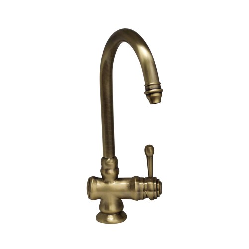 WHI-WH17606-AB Evolution colonial style single hole/single lever mixer with gooseneck swivel spout