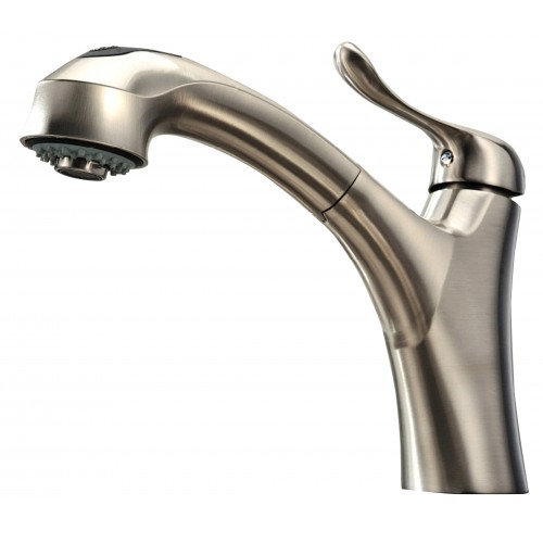 WHI-WH2070952-BN Jem Collection single hole/single lever handle faucet with a pull out spray head