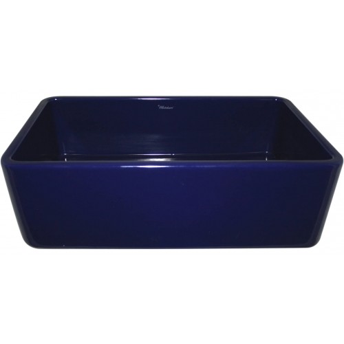 WHI-WH3618-BLUE Duet reversible fireclay sink with smooth front apron