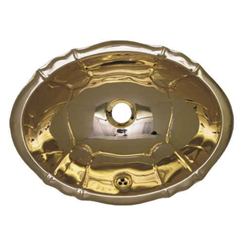 WHI-WH612BBL Oval Fluted design drop-in basin with overflow