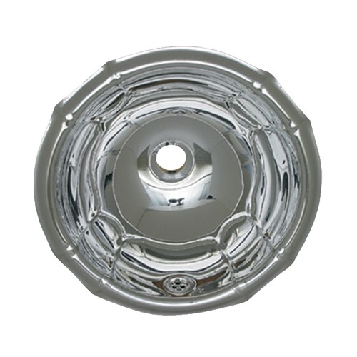 WHI-WH613ABL Round Fluted design drop-in basin with overflow