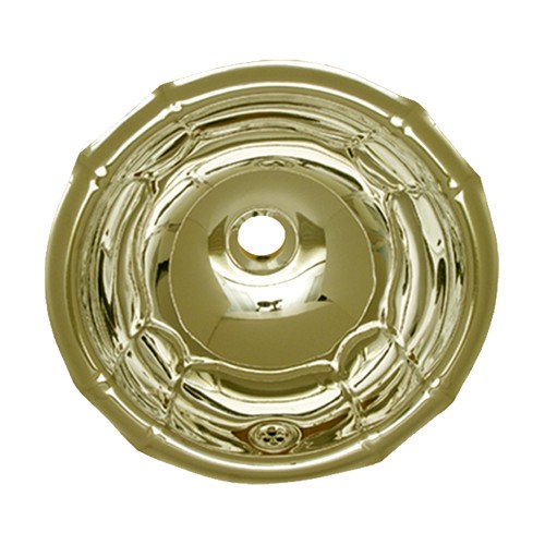 WHI-WH613BBL Round Fluted design drop-in basin with overflow