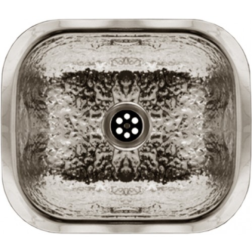 WHI-WH690ABB Rectangular undermount entertainment/prep sink with a hammered texture surface