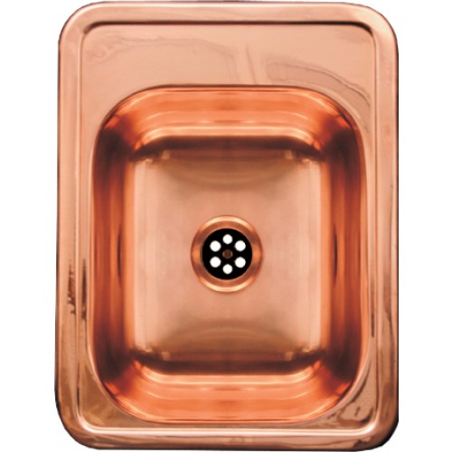WHI-WH691CBL Rectangular copper drop-in entertainment/prep sink with a smooth surface