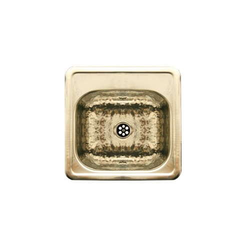 WHI-WH692BBB Square drop-in entertainment/prep sink with a hammered texture bowl and mirrored ledge