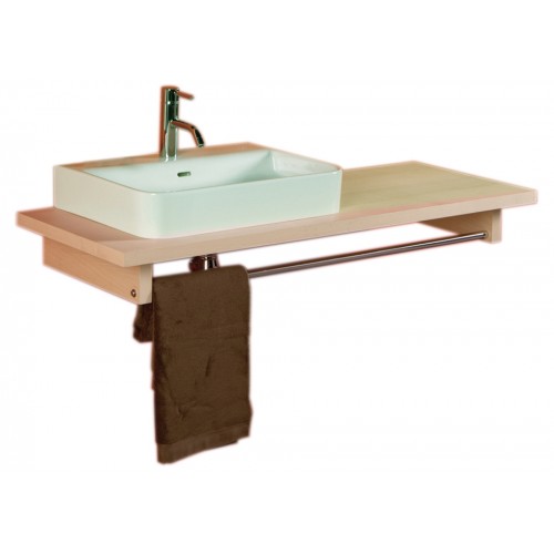 WHI-WHAEEN02 Aeri long wood counter top unity with integral towel rail