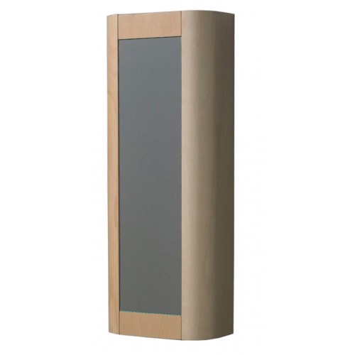 WHI-WHAEMN03 Aeri vertical wall mount storage unit with mirror door and four shelves