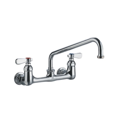 WHI-WHFS9814-08-C Heavy Duty wall mount utility faucet with an extended swivel spout and lever handles