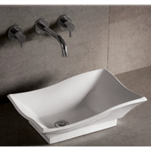 WHI-WHKN1078 Isabella rectangular above mount basin with offset center drain