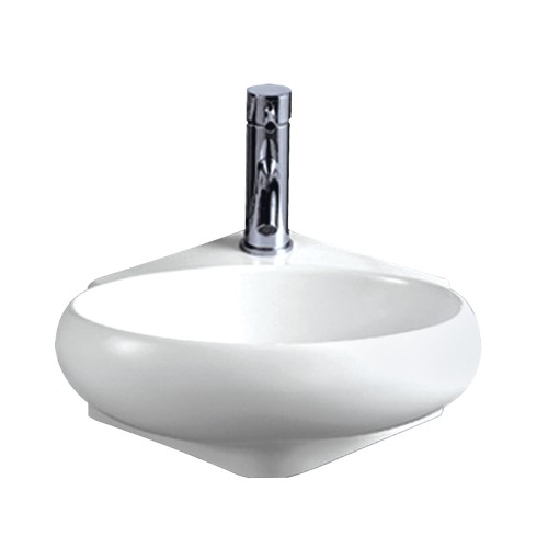WHI-WHKN1137 Isabella oval wall mount basin with center drain