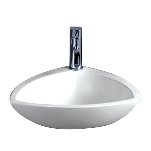 WHI-WHKN1141 Isabella triangular wall mount basin with center drain