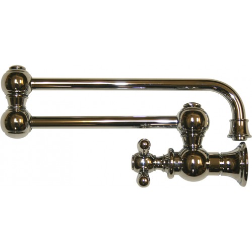 WHI-WHKPFCR3-9500-C Vintage III wall mount pot filler with cross handles