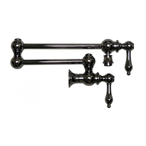 WHI-WHKPFLV3-9550-C Vintage III patented wall mount pot filler with lever handles and swivel aerator