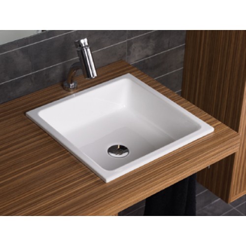 WHI-WHLVQUCERABL Aeri square porcelain drop-in basin