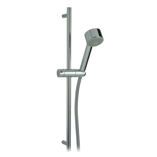 614.845PR-ORB Blairhaus Truman pressure balance valve with showerhead, tub spout with pull down diverter and hexagon-shaped cross handle