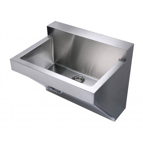 WHI-WHNC3022W Noah's Collection Brushed Stainless Steel commercial wall hung laundry-scrub sink