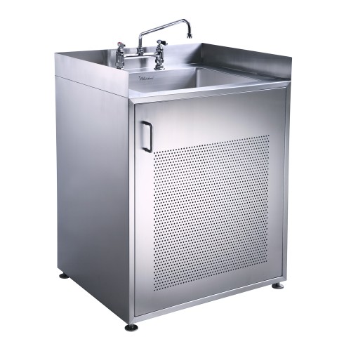 WHI-WHNC30CAB Single door stainless steel sink with cabinet