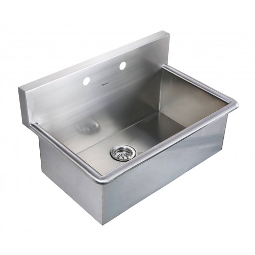 WHI-WHNC3120 Noah's Collection Brushed Stainless Steel commercial drop-in laundry-scrub sink