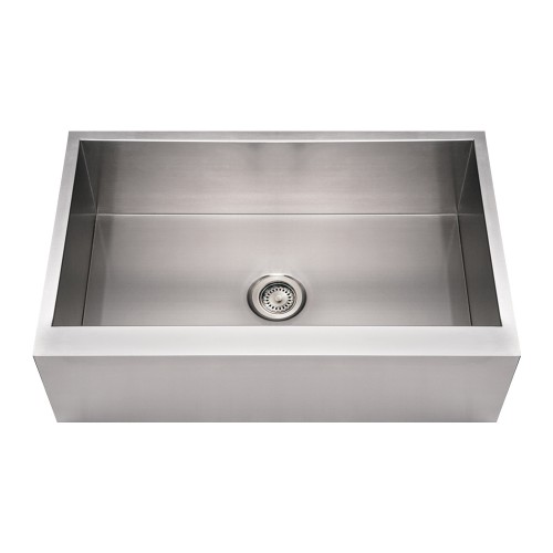 WHI-WHNCMAP3321 Noah's Collection Brushed Stainless Steel commercial single bowl front apron sink