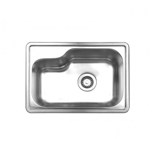 WHI-WHND1913 Noah's Collection Brushed Stainless Steel single bowl drop-in sink