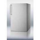 FF521BLXSSTBADA ADA Compliant 20" wide counter height all-refrigerator for general purpose use, auto defrost with a stainless steel door, towel bar handle, and black cabinet