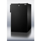 CM421BL 20" wide counter height refrigerator-freezer with a lock and black exterior