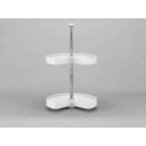 LD-2472-32-15-1 Almond Kidney Shape Polymer 2 Shelf (Base Corner Lazy Susans) - Fits Best in LS3612