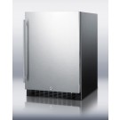 SPR626OS Indoor/outdoor beverage center for built-in use, with lock, interior digital thermostat, LED light, reversible stainless steel door and black cabinet