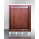 FF7LBIIF Commercial built-in auto defrost all-refrigerator with lock, white cabinet, and integrated door frame to accept custom overlay panels