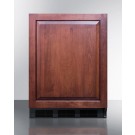 FF7BIF Commercially approved freestanding all-refrigerator with black exterior; convertible door frame accepts full overlay panels