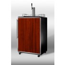 SBC4907FR Commercially approved freestanding beer dispenser with complete tap kit, black cabinet, and stainless steel frame for custom panels