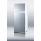 FF1062WSSIM Frost-free 63" high refrigerator-freezer in slim 24" footprint, with factory installed icemaker, white cabinet and reversible stainless steel doors