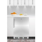 FF6L7BISSTBADA Commercially approved, ADA compliant built-in undercounter all-refrigerator with stainless steel door, towel bar handle, and front lock