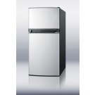 FF874SS Frost-free refrigerator-freezer with stainless steel doors and black cabinet