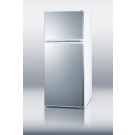 FF882WSS Frost-free refrigerator-freezer in slim 24" footprint, with white cabinet and reversible stainless steel doors