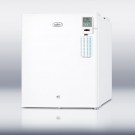 FFAR22LWMEDDT Compact auto defrost all-refrigerator with a digital thermostat, lock, internal fan, temperature alarm, and hospital grade cord