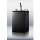 SBC490 Freestanding commercial beer dispenser in black with complete tap kit