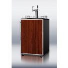 SBC490BIFRTWIN Built-in auto defrost commercial beer dispenser with dual tap system and stainless steel frame for custom panels