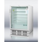 SCR600LBIMEDADA ADA compliant commercially approved built-in glass door refrigerator with temperature alarm, hospital grade cord, internal fan, and lock