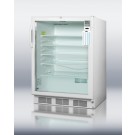 SCR600LMEDADA ADA compliant freestanding glass door refrigerator with temperature alarm, hospital grade cord, internal fan and lock