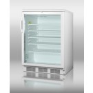 SCR600L Series Commercially listed counter height beverage centers for freestanding use, with glass doors and factory installed locks