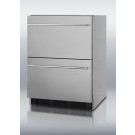 SP6DS2D Two-drawer stainless steel all-refrigerator with auto defrost for built-in or freestanding use