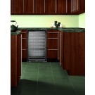 SWC525LBI7ADA Series Commercially listed 20" wide ADA compliant glass door wine cellar for built-in use, with lock, digital thermostat, and a choice of handle styles