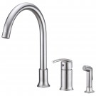 UF11143 (Stainless Steel) "Contemporary Collection" Single-Handle Kitchen Faucet With Side-Spray