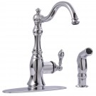 UF11240 (Chrome)  "Signature Collection" Single-Handle Kitchen Faucet With Side-Spray