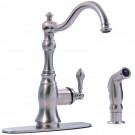 UF11243 (Stainless Steel)  "Signature Collection" Single-Handle Kitchen Faucet With Side-Spray