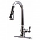 UF12100 (Chrome) "Signature Collection" Single-Handle Kitchen Faucet With Pull-Down Spray