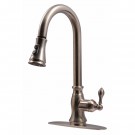 UF12103 (Stainless Steel) "Signature Collection" Single-Handle Kitchen Faucet With Pull-Down Spray