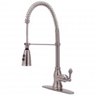 UF12203 (Stainless Steel) "Signature Collection" Single-Handle Kitchen Faucet With Spring Spout