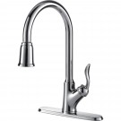 UF13300 (Chrome)  "Transitional Collection" Single-Handle Kitchen Faucet With Pull-Down Spray